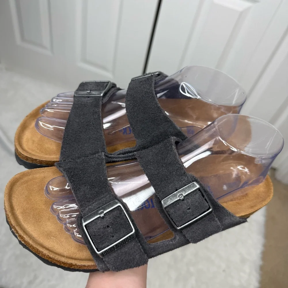 Birkenstock Arizona Suede Sandals Black | EU 40 US 9–9.5 - Picture 3 of 13